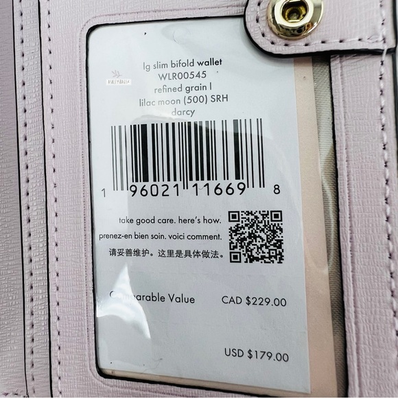 Kate Spade Staci Saffiano Shoulder Bag Crossbody & Wallet In Lilac Moon - Picture 16 of 16